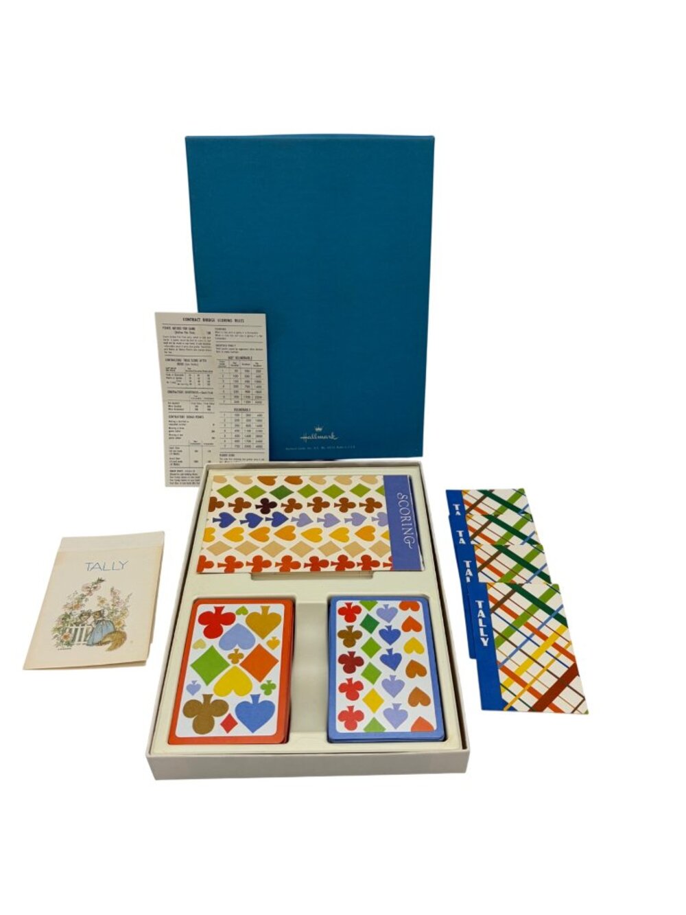 Vintage Hallmark Bridge Playing Cards Double Deck Set Mid Century Complete USA